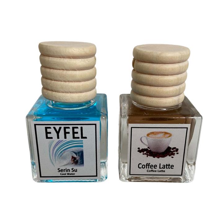 خوشبوکننده هوا خودرو ایفل مدل کافه لته و آب سرد کد Coffe Latte-Cool Water حجم 10 میلی‌ لیتر بسته 2 عددی